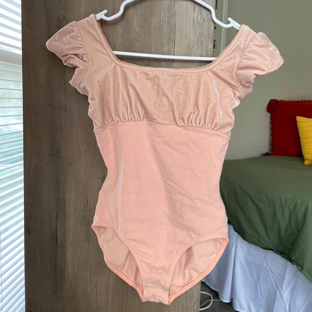 Princess Sleeve Pink Velvet Chacott Leotard